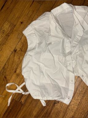 Cider White Tie-Strap Crop Top